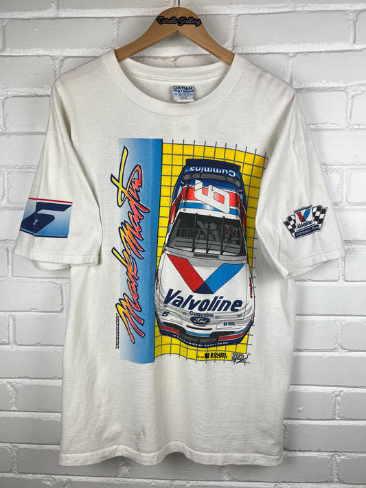 Vintage 1995 Mark Martin #6 Nascar Valvoline Thunder On The Move T Shirt Size XL 90s