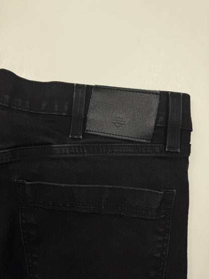 Harley Davidson Motorcycles Straight Jean Dark Black Denim Pants 38W
