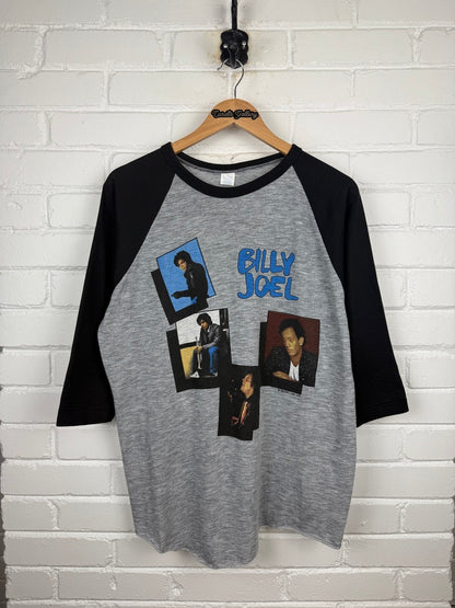 Vintage 1984 Billy Joel From A Piano Man To An Innocent Man Tour Music Raglan T Shirt Size XL 80s