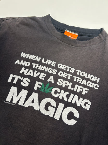 Vintage When Life Gets tough .. Have A Spliff Weed Marijuana Parody Promo T-Shirt Size L