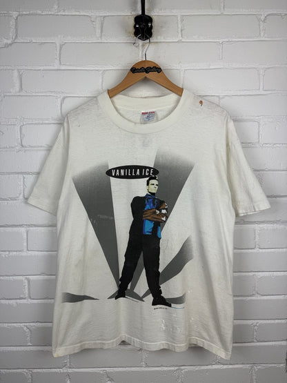 Vintage 1990 Vanilla Ice To The Extreme Tour Music Concert T Shirt Size XL