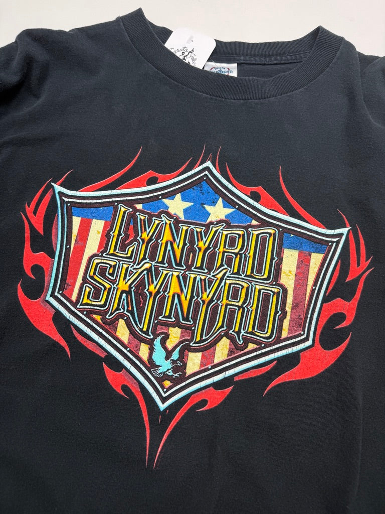 Vintage Lynrd Skynyrd Flames Tribal Free Bird Music Band Long Sleeve T Shirt Size XL
