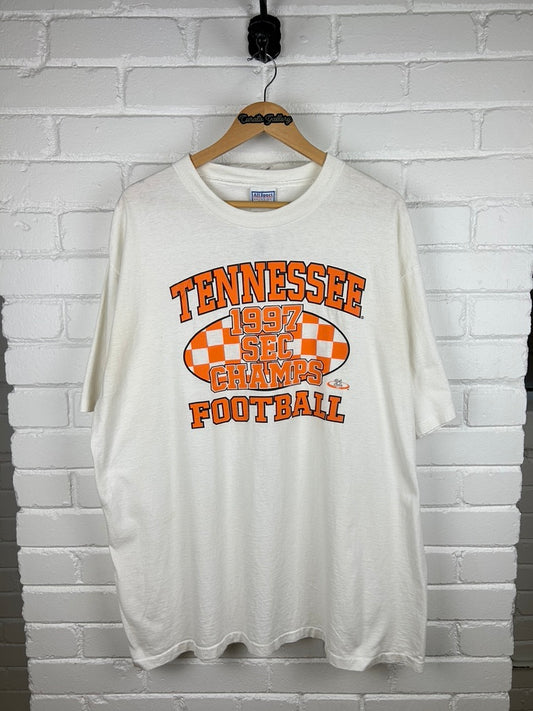 Vintage 1997 Tennese Volunteers SEC Champs NCAA Football Graphic T Shirt Size XXL