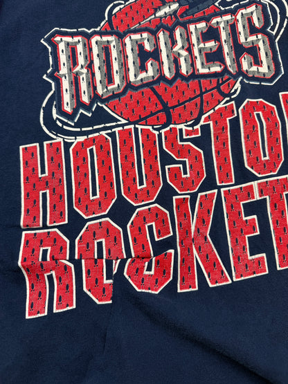 Vintage 90s Houston Rockets NBA Basketball Mesh Graphic Starter T Shirt Size L