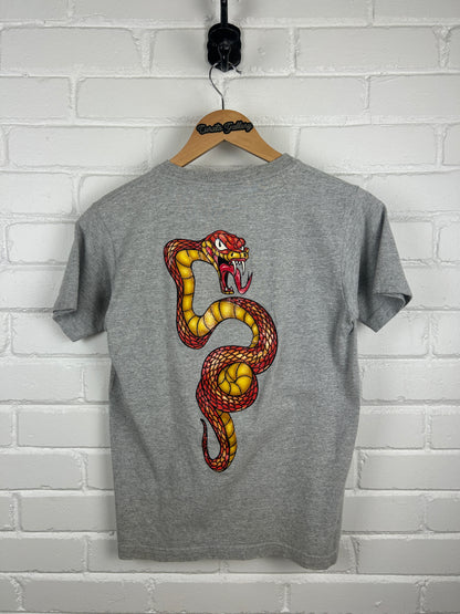 Vintage JNCO Y2K Snake Flames Graphic T Shirt Size S