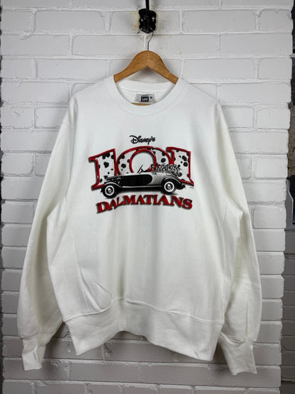 Vintage 90s 101 Dalmatians Disney Cruella Deville Movie Promo Sweatshirt Size XL