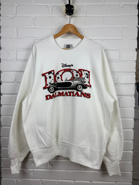 Vintage 90s 101 Dalmatians Disney Cruella Deville Movie Promo Sweatshirt Size XL