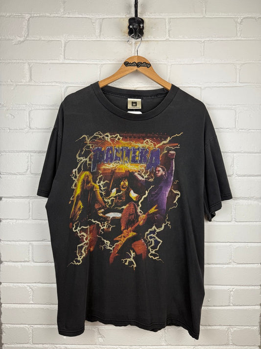 Vintage 2000 Pantera Reinventing The Steel Tour Lightning Band Metal Band T Shirt Size XL
