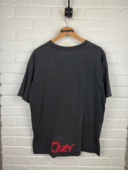 Vintage Ozzy Osbourne Prince Of Darkness Throne Metal Music Band T Shirt Size XL