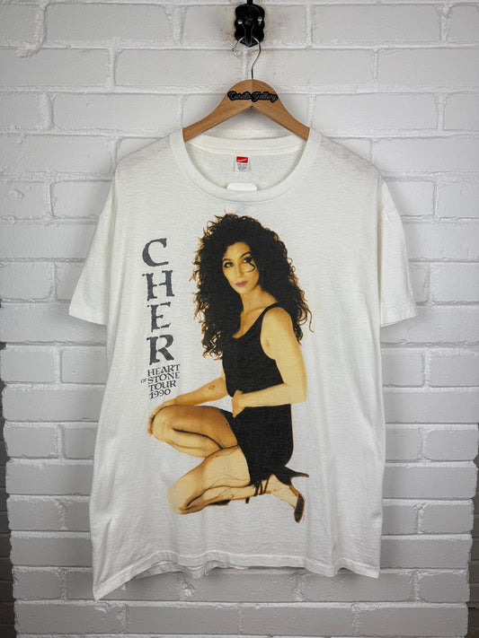 Vintage 1990 Heart Of Stone Tour Pop Music T Shirt Size XL 90s