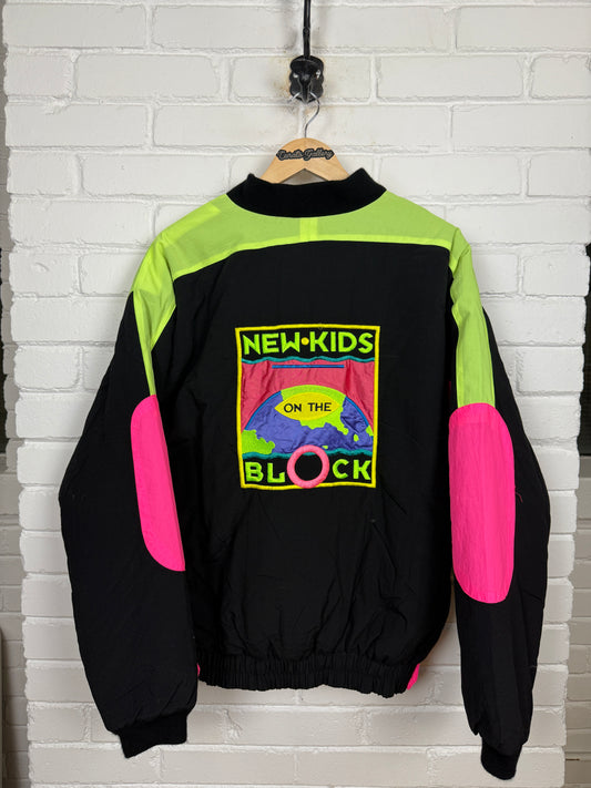 Vintage 90s New Kids On The Block Magic Summer Tour Insulated Bomber Jacket Size XL