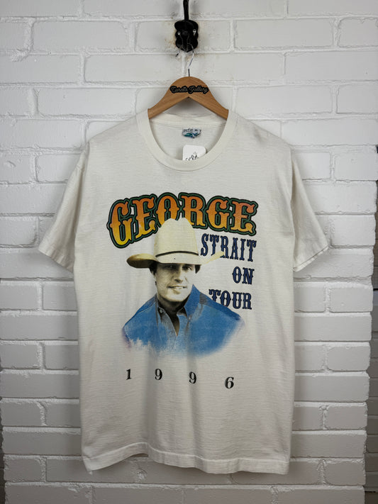 Vintage 1996 George Strait Country Music Terri Clark Tour Band T Shirt Size XL 90s