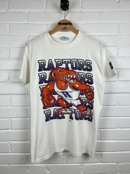 Vintage 90s Toronto Raptors Big Logo Dinosaur Euro Starter Size M