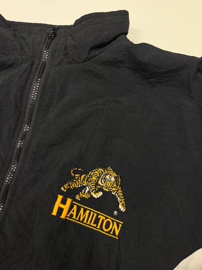 Vintage 90s Hamilton Tiger Cats Embroidered Soft Wear Light Windbreaker Jacket Size XL