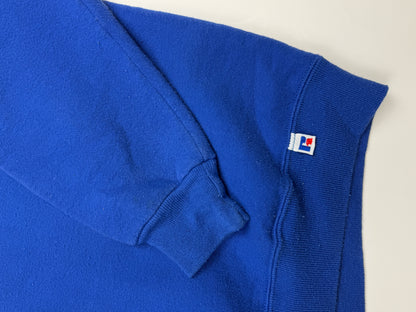 Vintage 90s Russell Athletic Blank Crewneck Sweatshirt Size L Royal Blue
