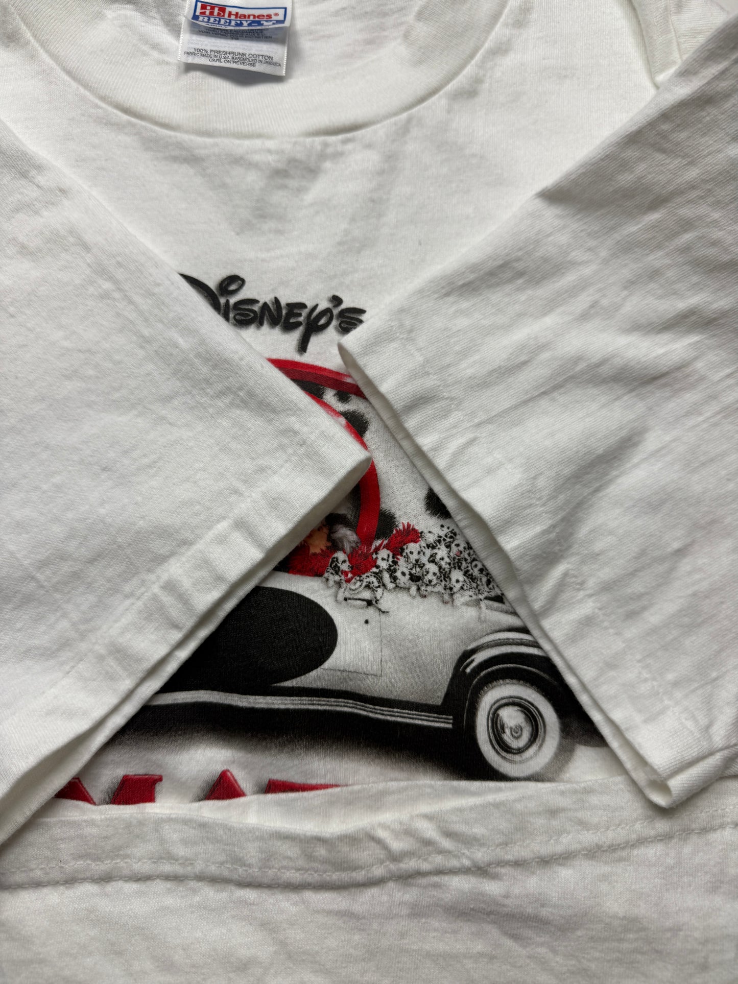 Vintage 1996 101 Dalmatians Disney Cruella So Many Dogs So Little Time Movie Promo T Shirt Size XL
