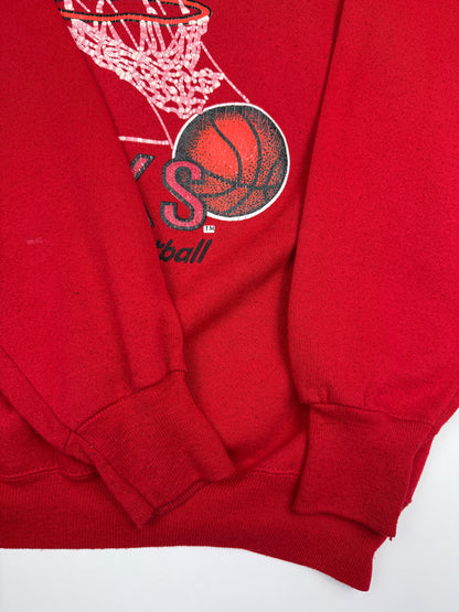 Vintage 80s Atlanta Hawks NBA Basketball Graphic Crewneck Sweatshirt Size L