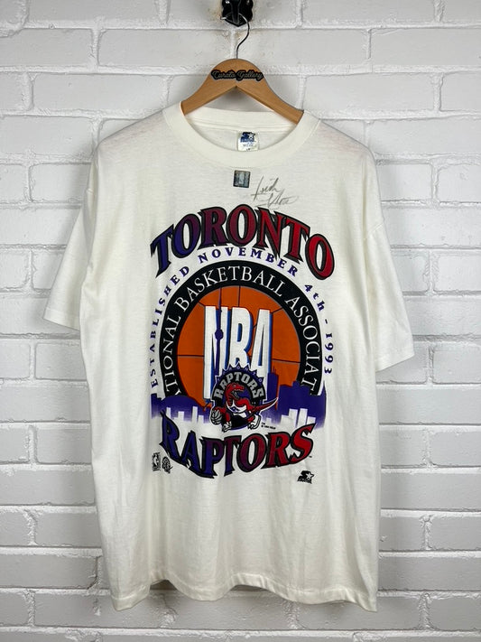Vintage 1994 Toronto Raptors City Skyline Starter NBA T Shirt Size L 90s