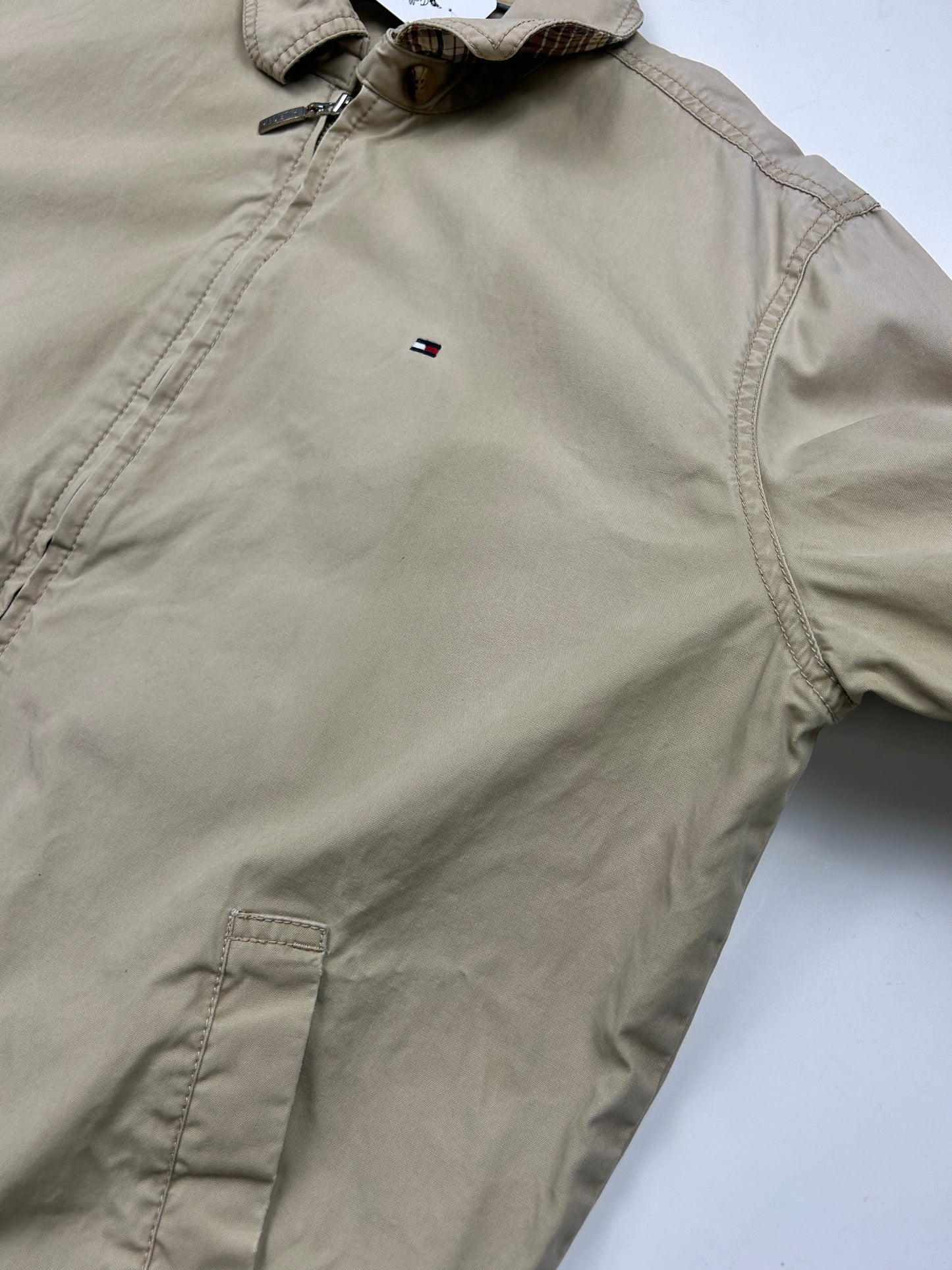 Tommy Hilfiger Plaid Lined Harrington Jacket Size M