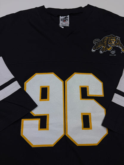Vintage 1996 Hamilton Tiger Cats Number 96 Football Ravens T Shirt Jersey Size M