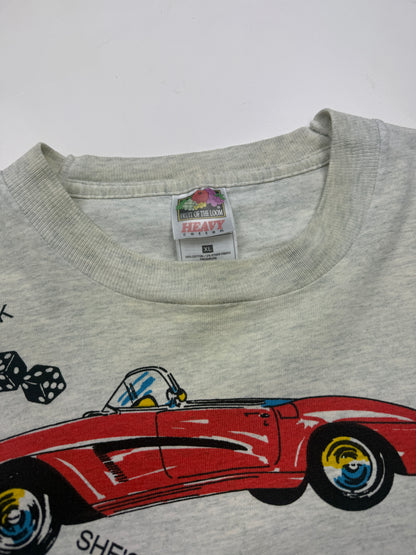 Vintage 1996 Cruisin Back To The 50s All Over Print Classic Cars Diner T Shirt Size XL