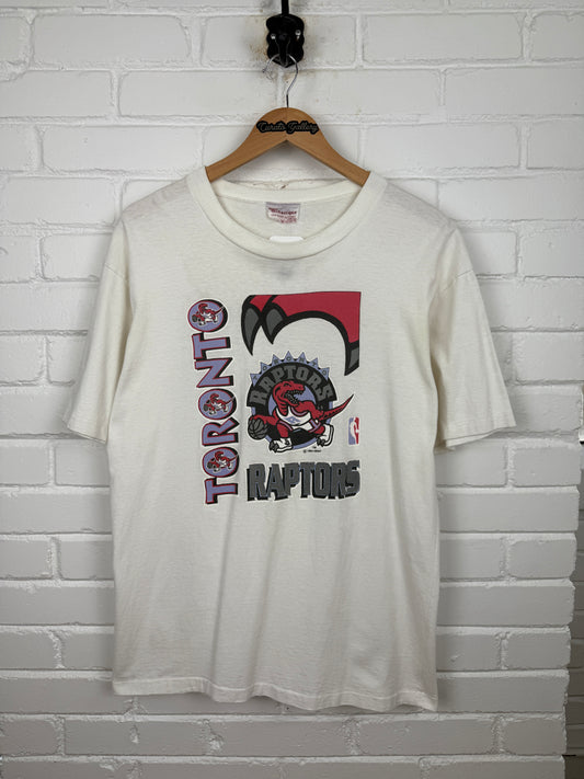 Vintage 1994 Toronto Raptors NBA Basketball Graphic T Shirt Size XL White 90s