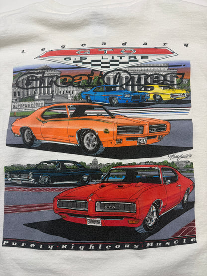 Vintage 1996 Prowlin Tigers Pontiac GTO Classic Car Muscle Racing T Shirt Size L 90s