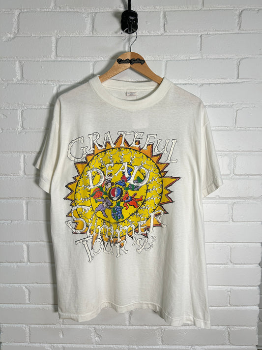 Vintage 1993 Grateful Dead Summer Tour Special Guest Sting Puff Print Music T-Shirt Size XL 90s