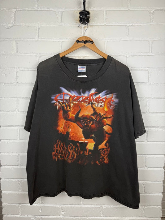 Vintage 2002 Ozzfest Ozzy Osbourne Rob Zombie SOAD Festival Music Band T Shirt Size XXL
