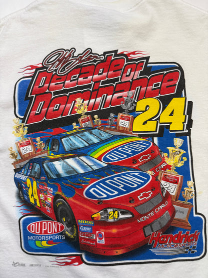 Vintage 2002 Jeff Gordon #24 Decade Of Dominance NASCAR Racing T Shirt Size M