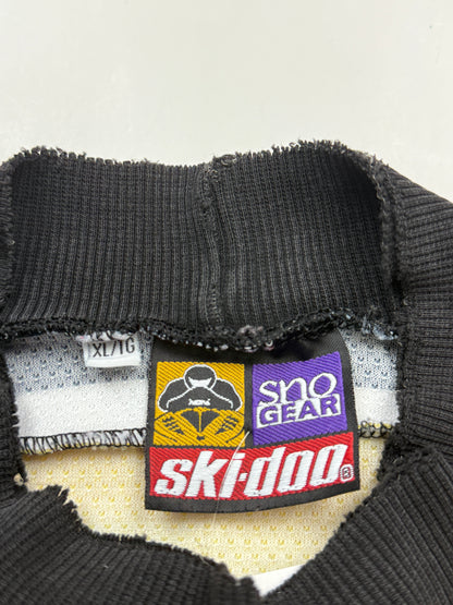 Vintage 90s Ski Doo Racing Rotax Power Snow Gear Jersey Size XL Yellow