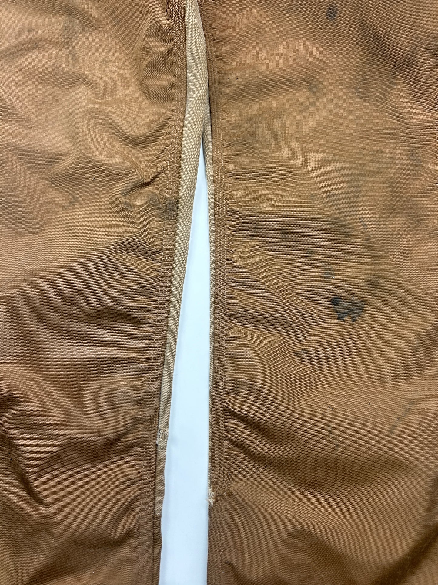 Carhartt Canvas Work-Wear Double Knee Dungaree Fit Pants Size 40W Beige B292