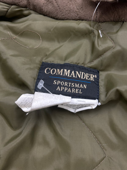Vintage 90s Commander Real Tree Camo Insulated Hooded Cropped Bomber Jacket Size M
