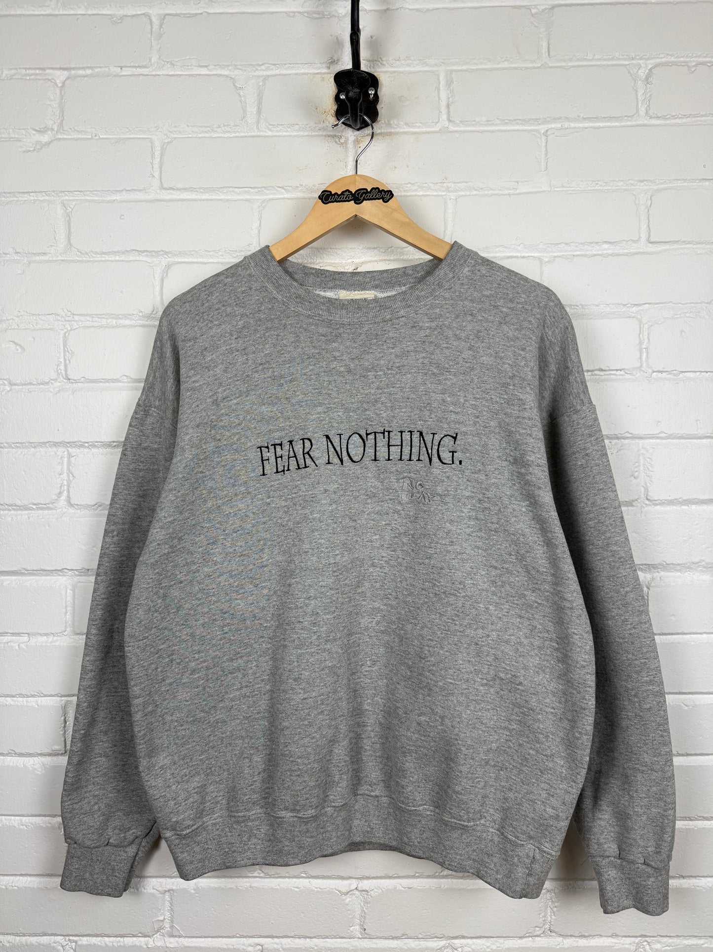 Vintage 90s No Fear Fear Nothing Embroidered Crewneck Sweatshirt Size L