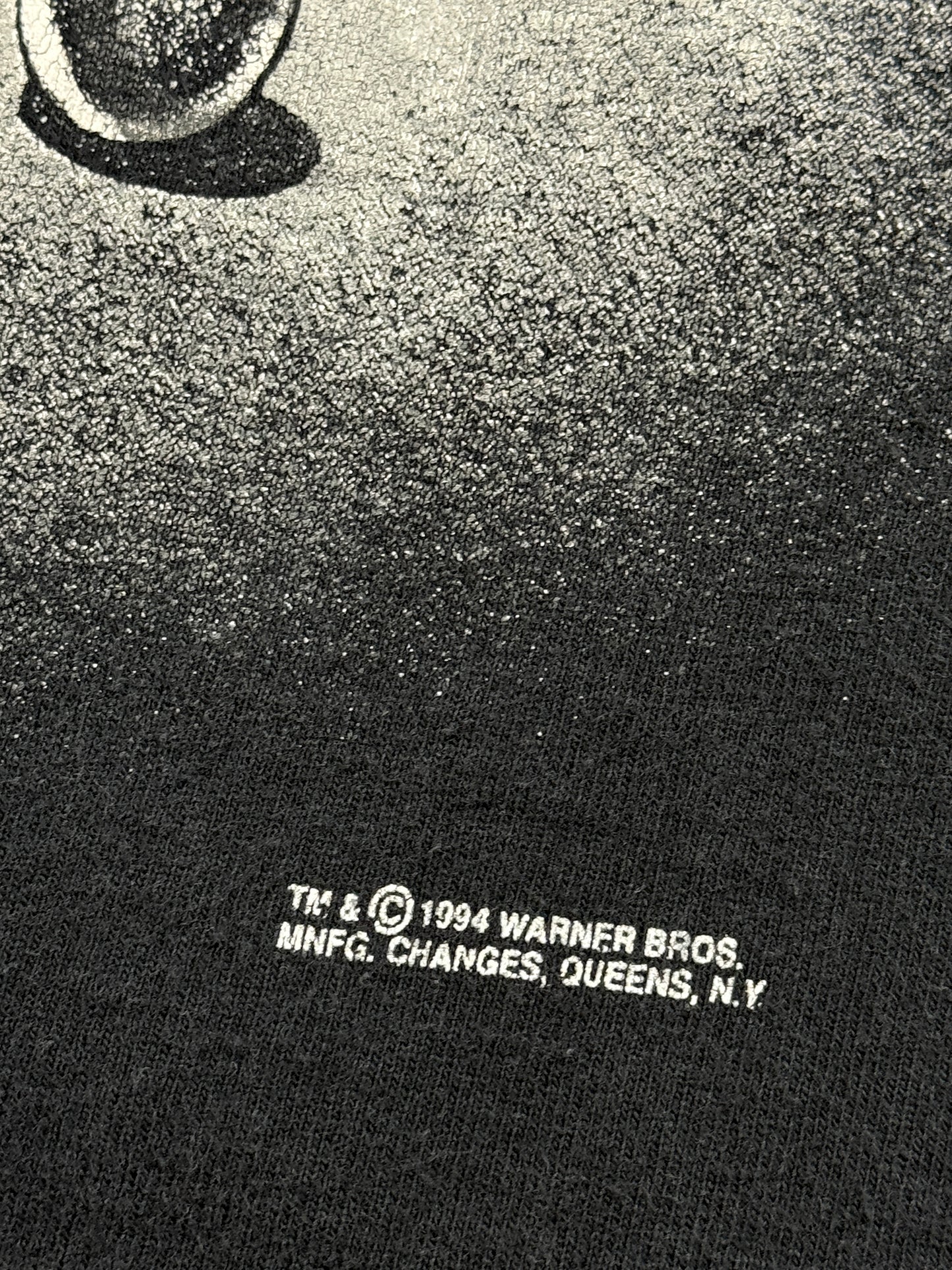 Vintage 1994 Looney Tunes Black Out Taz Bugs Daffy Sylvester Pool Table T Shirt  Size L 90s