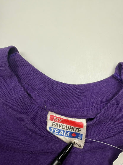 Vintage 1994 Toronto Raptors Big Logo Graphic NBA T Shirt Size M 90s Purple