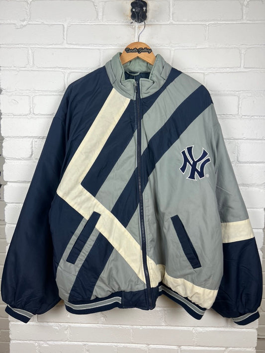 Vintage 90s New York Yankees Felco Embroidered Insulated MLB Jacket Size XXL