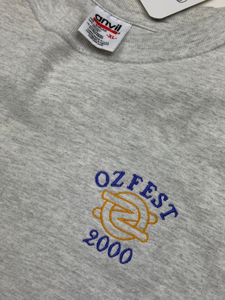 Vintage 2000 Ozzfest Embroidered Logo Metal Band Festival Music Long Sleeve T Shirt Size XL