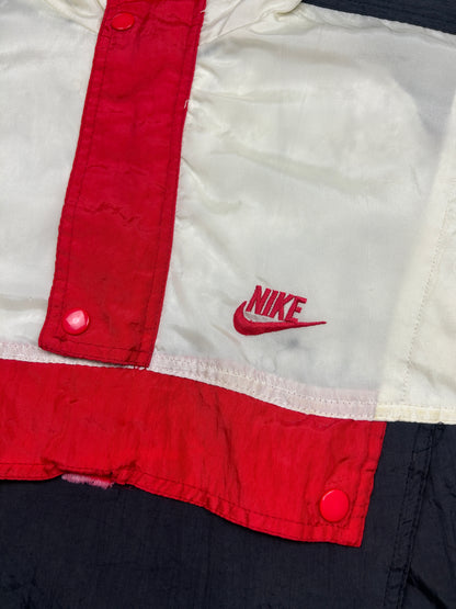 Vintage 80s/90s Nike Flight Embroidered Insulated Half Zip Pullover Jacket Size XL