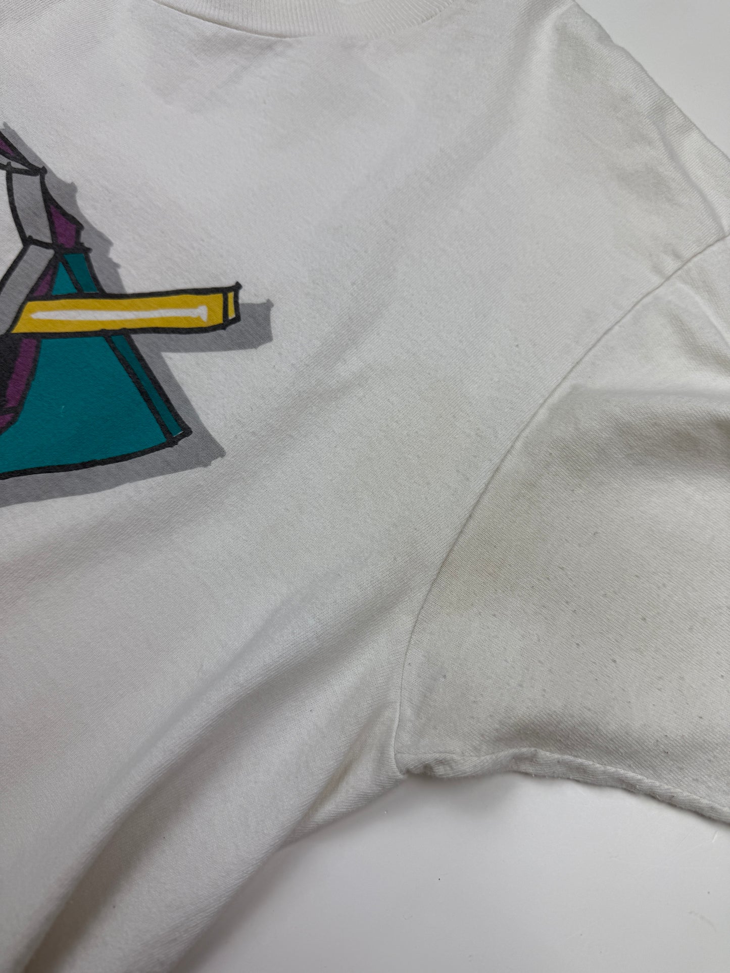 Vintage 1993 Anaheim Mighty Ducks Animated Logo NHL Apex One T Shirt Size L 90s