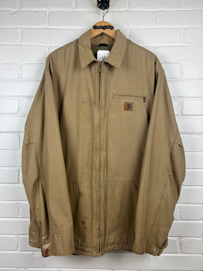 Carhartt Work Wear Canvas Light Harrington Style Jacket Size XL Tall J169