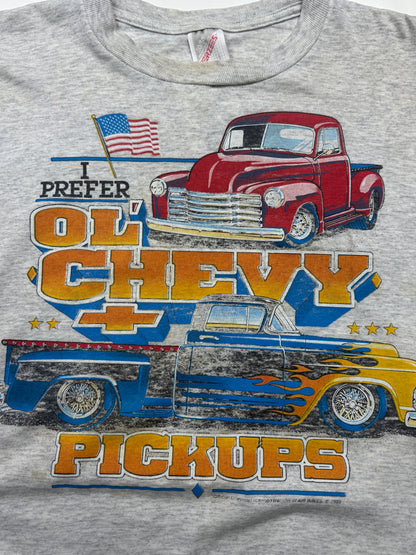 Vintage 1989 I Prefer Ol Chevy Pickups Classic Cars American Muscle Racing T Shirt Size L 80s