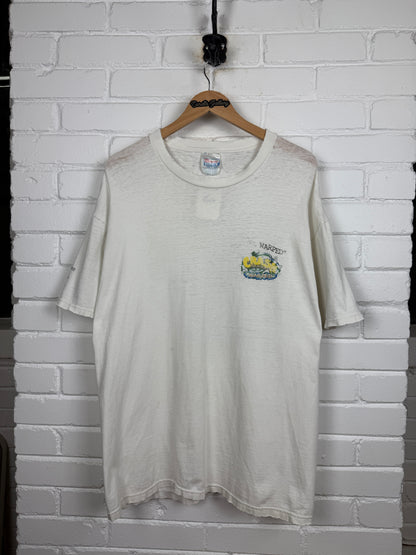 Vintage 90s Crash Bandicoot Warped Video Game Promo Playstation Graphic T Shirt Size XL