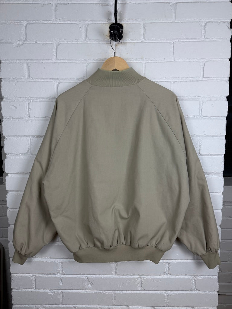 Vintage 80s/90s West Ark Quilted Lined Bomber Jacket Size XL Made In USA Beige