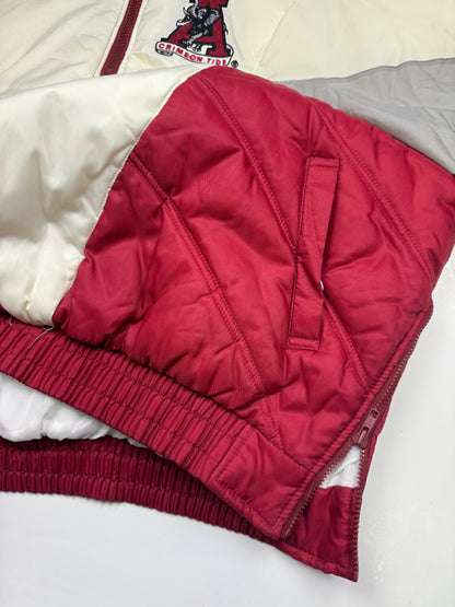Vintage 90s Alabama Crimson Tide NCAA 1/2 Zip Insulated Pro Player Side Line Jacket Size XL