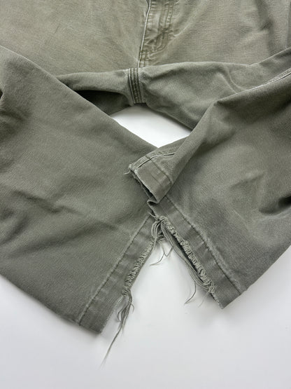 Carhartt Canvas Work Wear Carpenter Pants Size 38W Sage Green