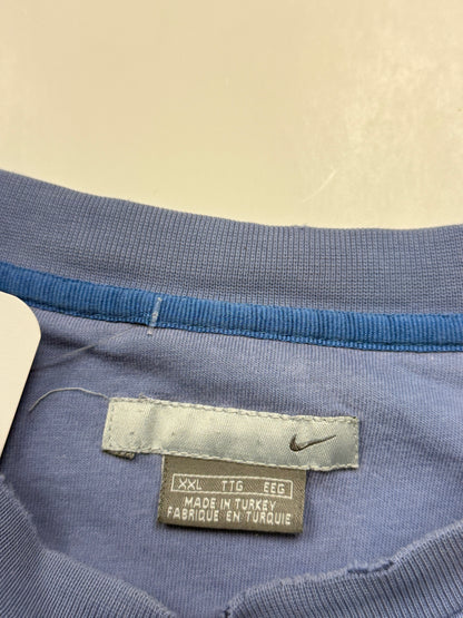 Vintage Y2K Nike Embroidered Mini Swoosh Crewneck Sweatshirt Size XXL Baby Blue