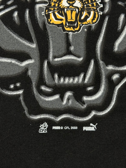 Vintage 2003 Hamilton Tiger Cats CFL Football Graphic Puma T Shirt Size XL