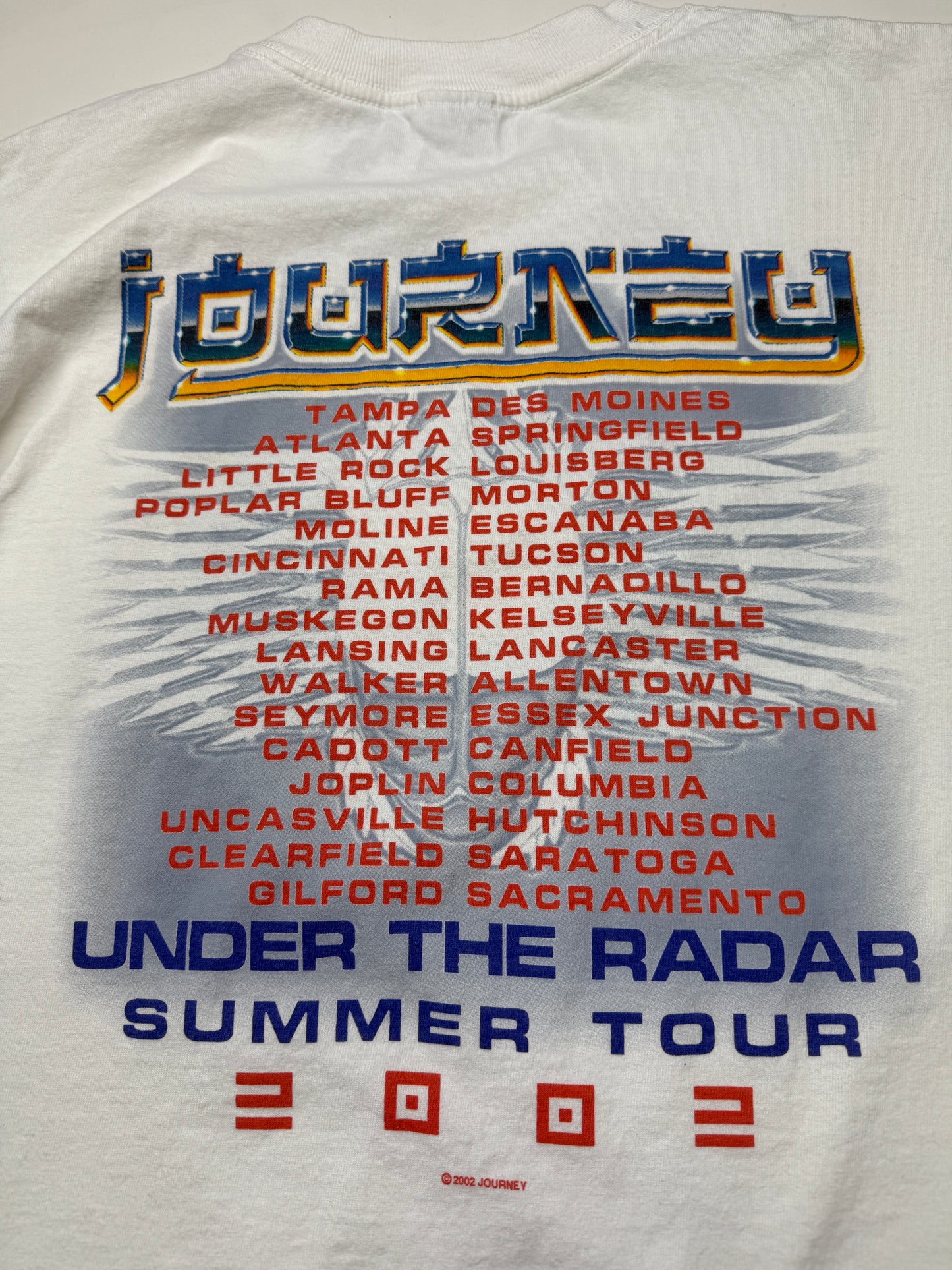 Vintage 2002 Journey Under The Radar Summer Tour Band T Shirt Size L