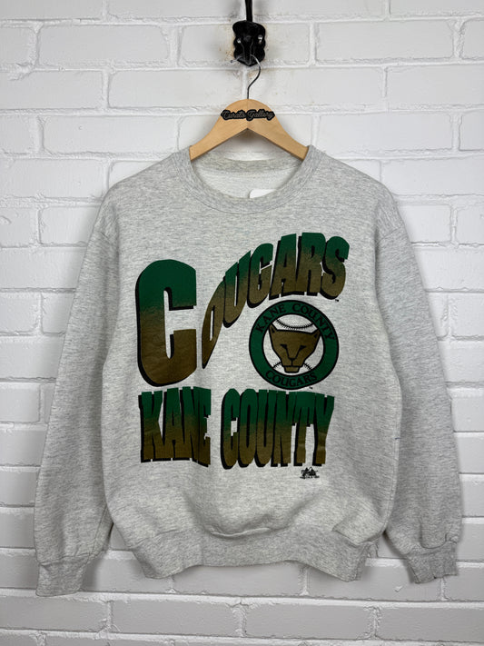 Vintage 1993 Kane County Cougars AAPB Baseball Big Graphic Crewneck Sweatshirt Size M 90s